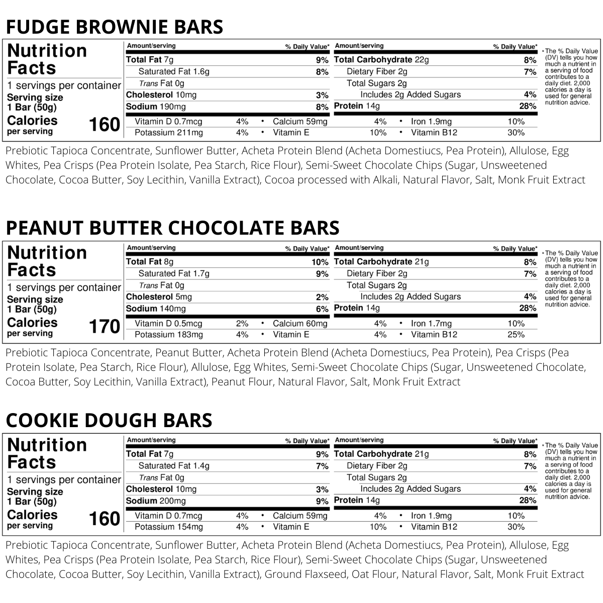Prebiotic Protein Bar Variety Box -