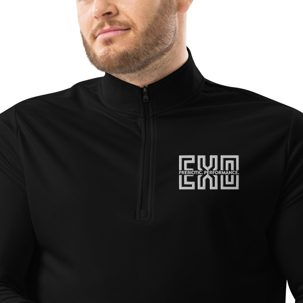 Embroidered Quarter Zip Pullover - Embroidered Quarter Zip Pullover