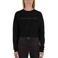 Black Monochromatic Crop Sweatshirt