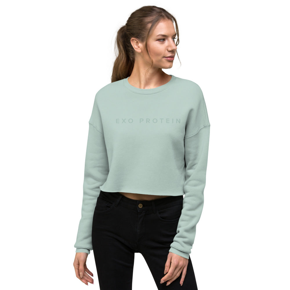 Seafoam Monochromatic Crop Sweatshirt - Seafoam Monochromatic Crop Sweatshirt