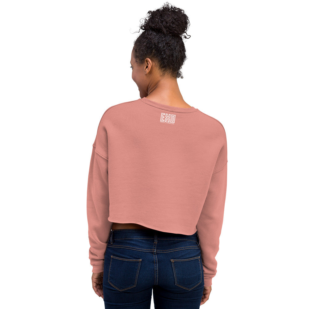 Mauve Monochromatic Crop Sweatshirt - Mauve Monochromatic Crop Sweatshirt