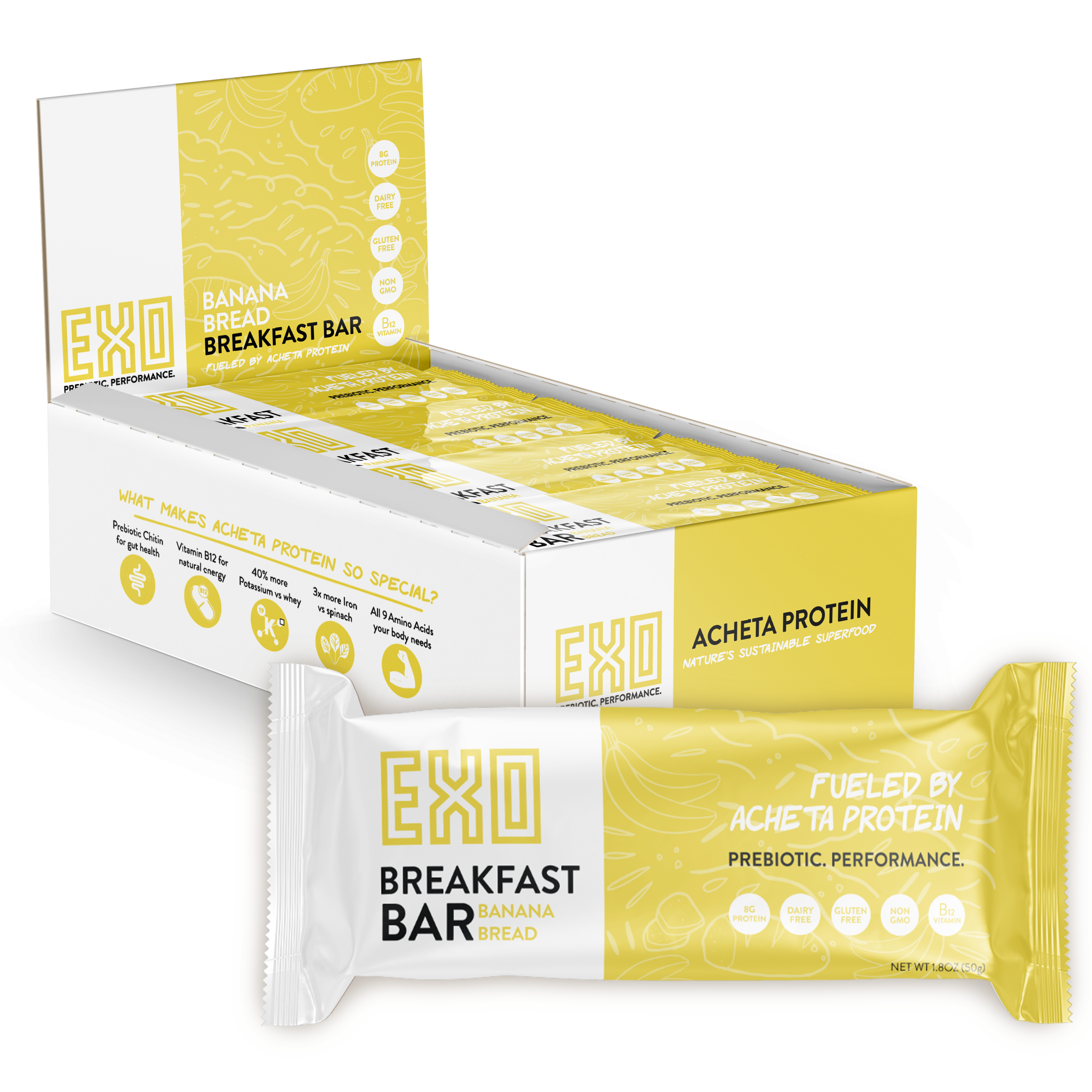 Banana Bread Breakfast Bars | Acheta Protein | EXO - EXO Protein