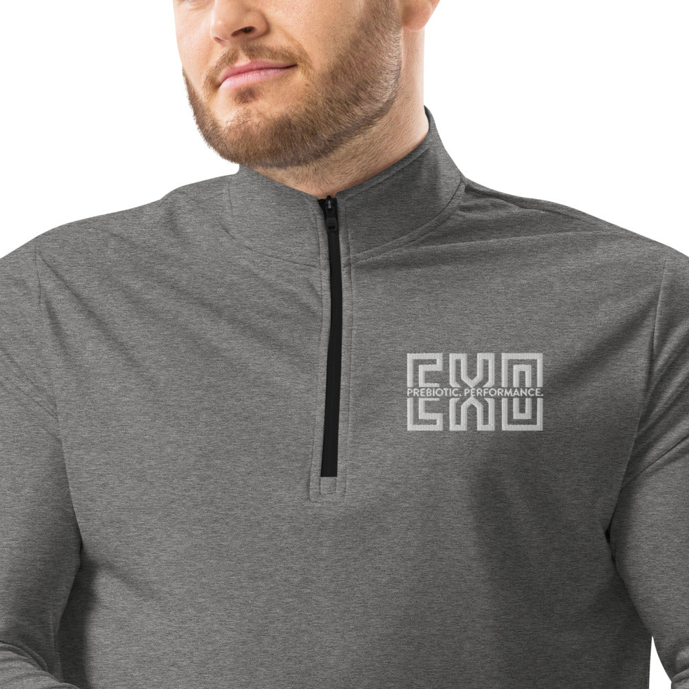 Embroidered Quarter Zip Pullover - Embroidered Quarter Zip Pullover